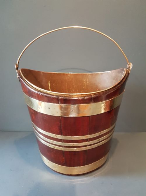 George III Mahogany Peat Bucket