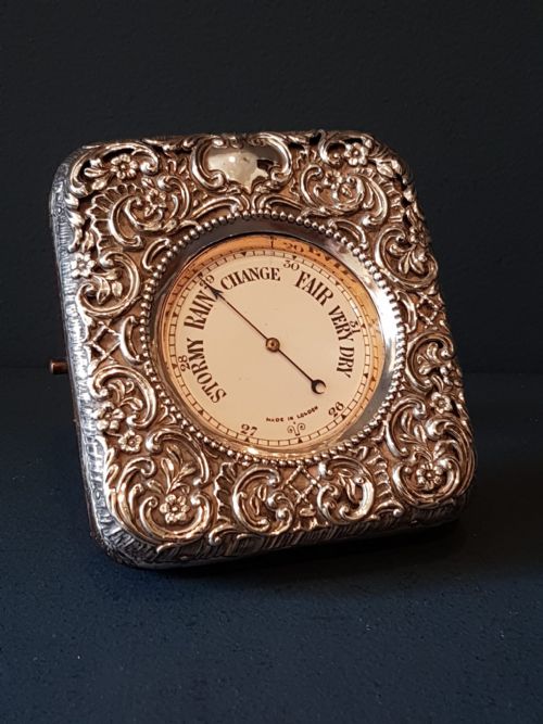 Early Victorian Silver Desktop Barometer