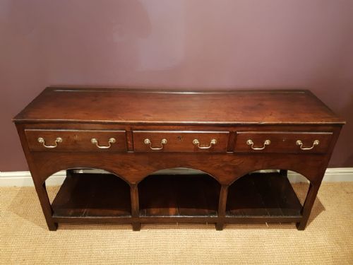 George II Oak Open Pot Board Dresser