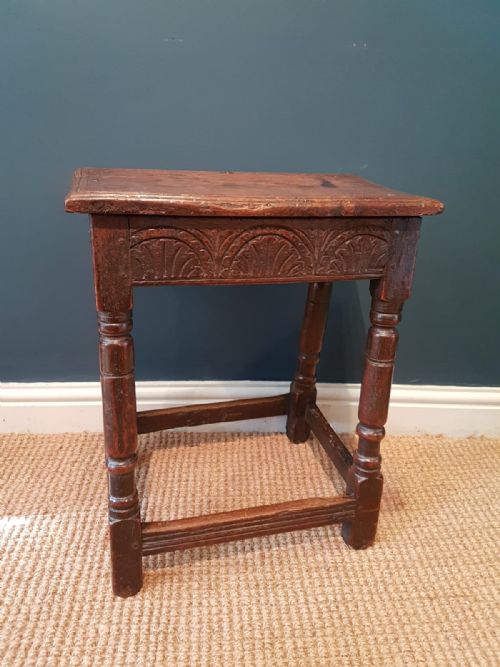 Period Oak Joint Stool