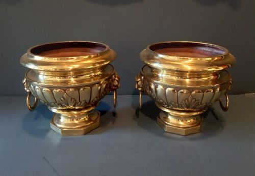 Superb Pair of Early Victorian Brass Jardinieres