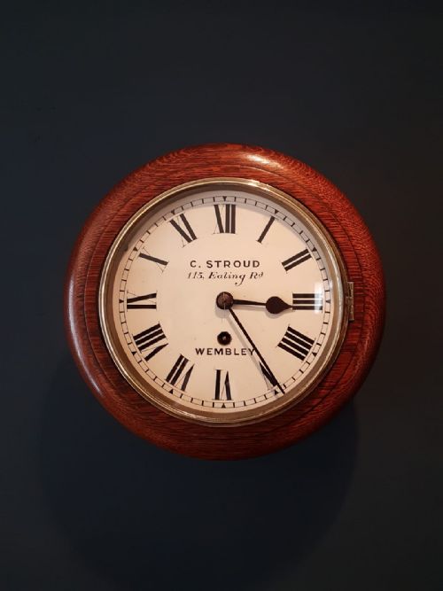 Victorian Oak Cased 8" Dial Clock