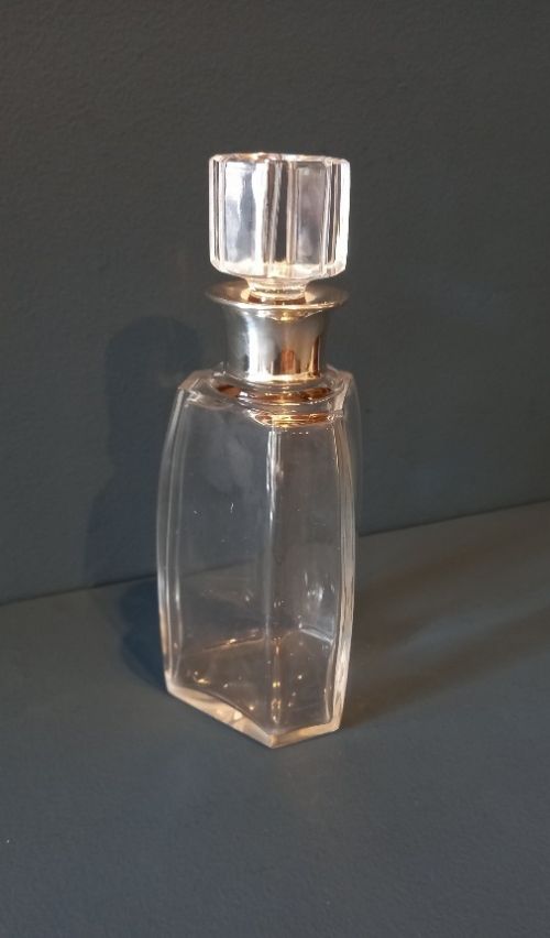 George V Silver Mounted Three Sided Decanter