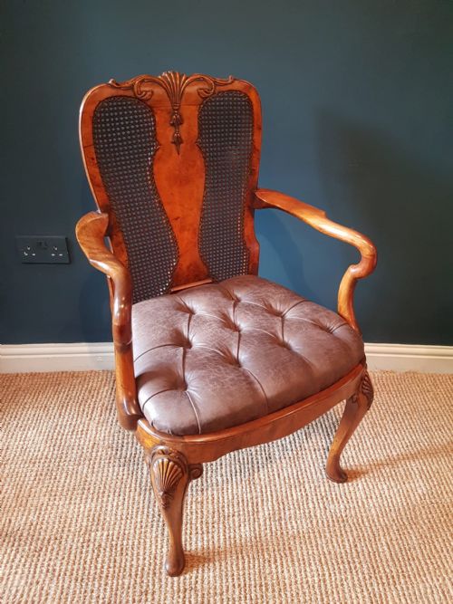 Edwardian Walnut Elbow Chair