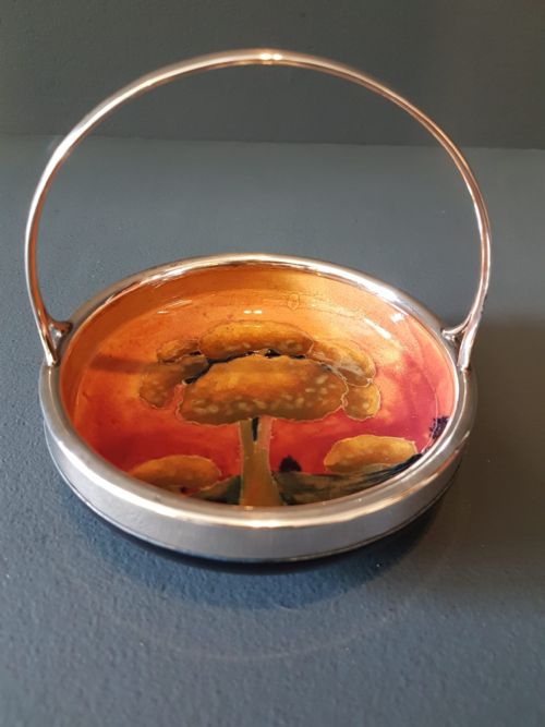 Moorcroft Eventide Silver Handle Dish