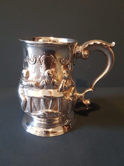 George III Newcastle Silver Embossed Tankard