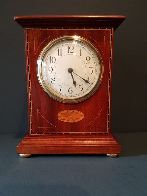 Edwardian Inlaid Mantel Clock