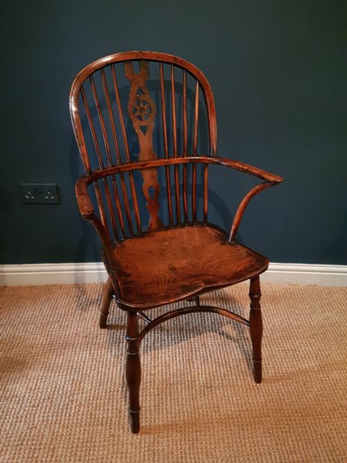 Burr Yew and Elm Windsor Chair