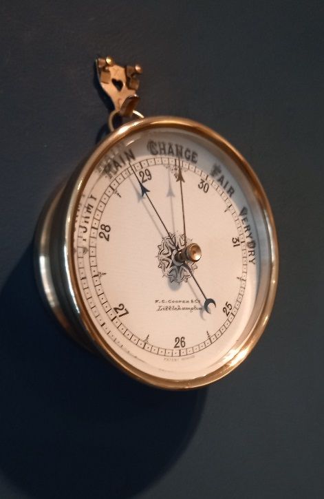 Victorian Porcelain Dial Marine Barometer