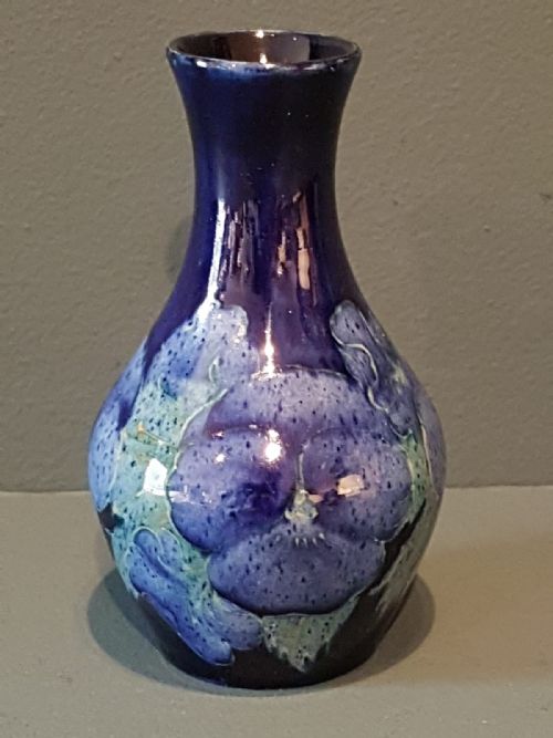 Early Moorcroft Blue Pansy Vase