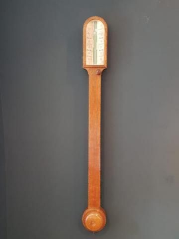 Victorian Oak Derby Stick Barometer