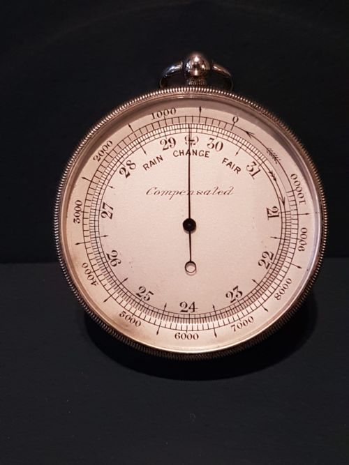 Victorian Double Sided Pocket Barometer, Thermometer and Compass