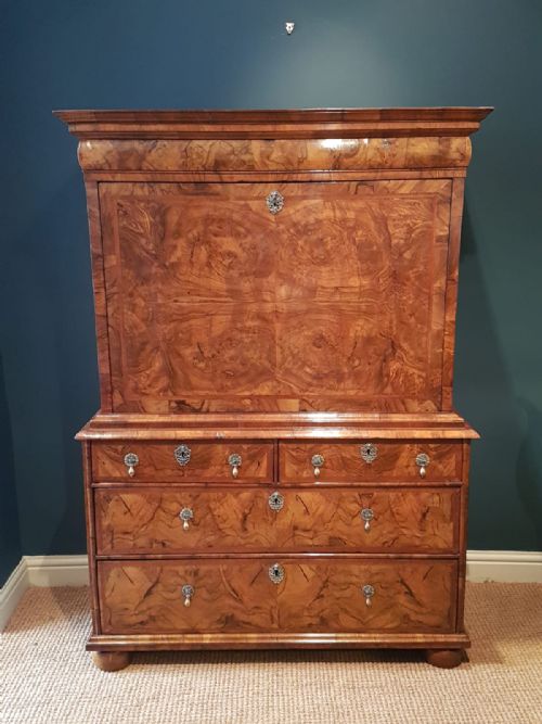 William and Mary Period Walnut Escritoire