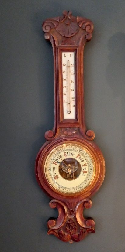 Victorian Polished Oak Banjo Barometer
