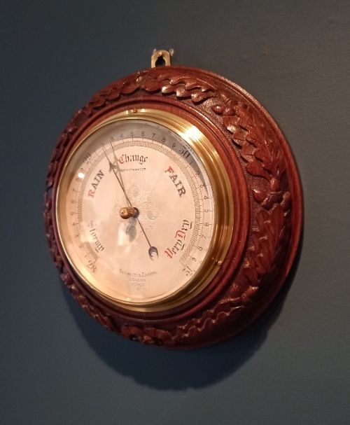 Mid Victorian Acorn Leaf Negretti & Zambra Barometer