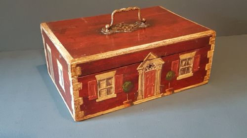 Victorian Painted Country House Deed Box