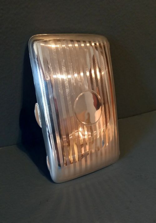 George V Silver Curved Cigar Case
