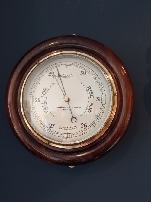 Edwardian Aberdeen Bulkhead Marine Barometer