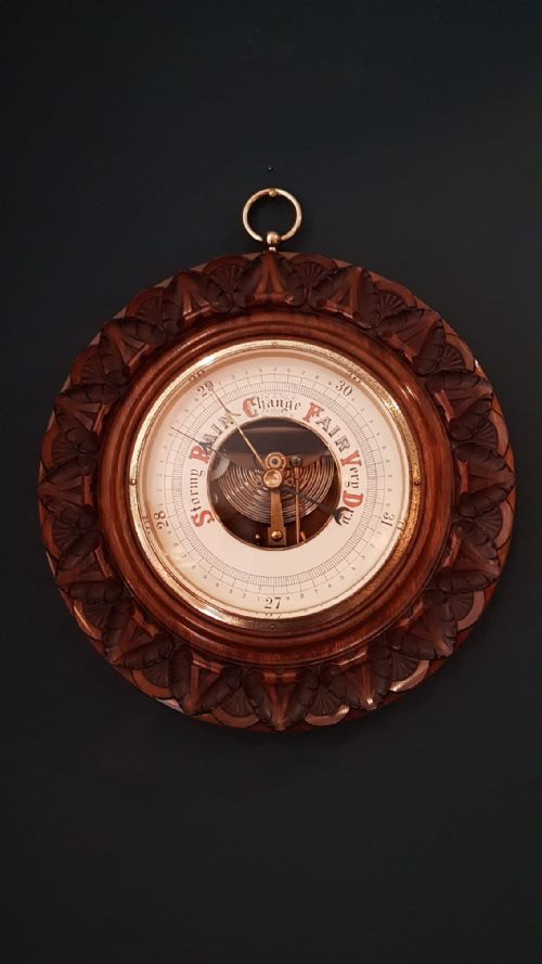 Superb Large Victorian Wheel Barometer