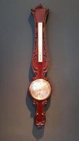 Slim Victorian 6" Dial Mahogany Banjo Barometer