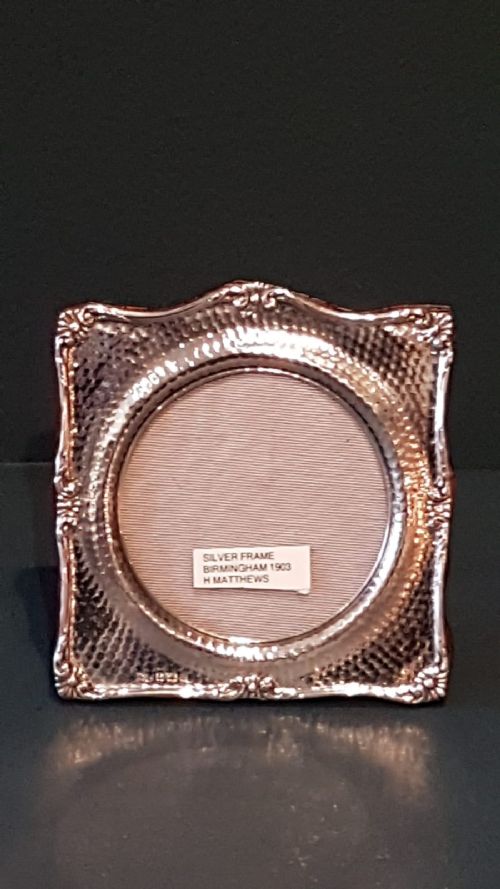 Edwardian Planished Silver Photo Frame