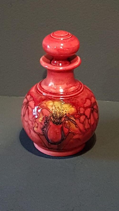 Moorcroft Orchid Flambe Scent Bottle