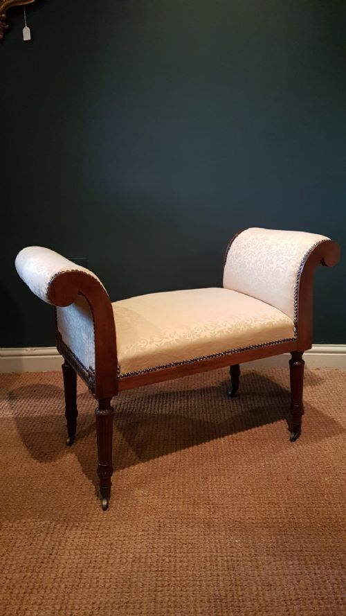 Victorian Walnut Framed Window Seat