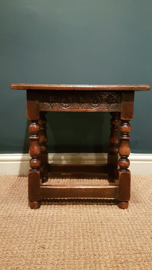 Edwardian Oak Joint Stool