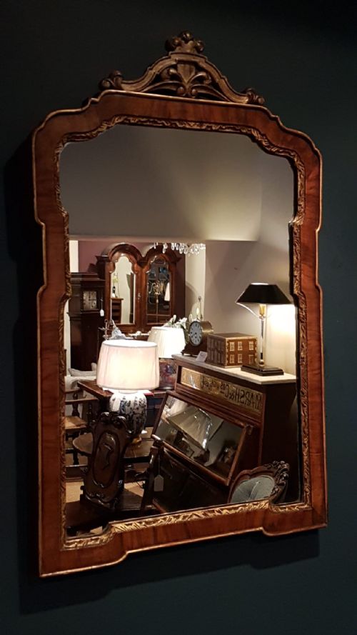 George III Style Walnut Mirror
