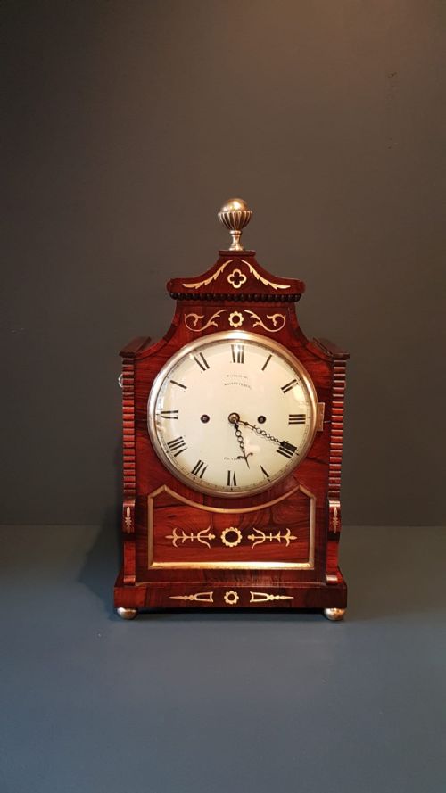 William IV Rosewood Double Fusee Bracket Clock