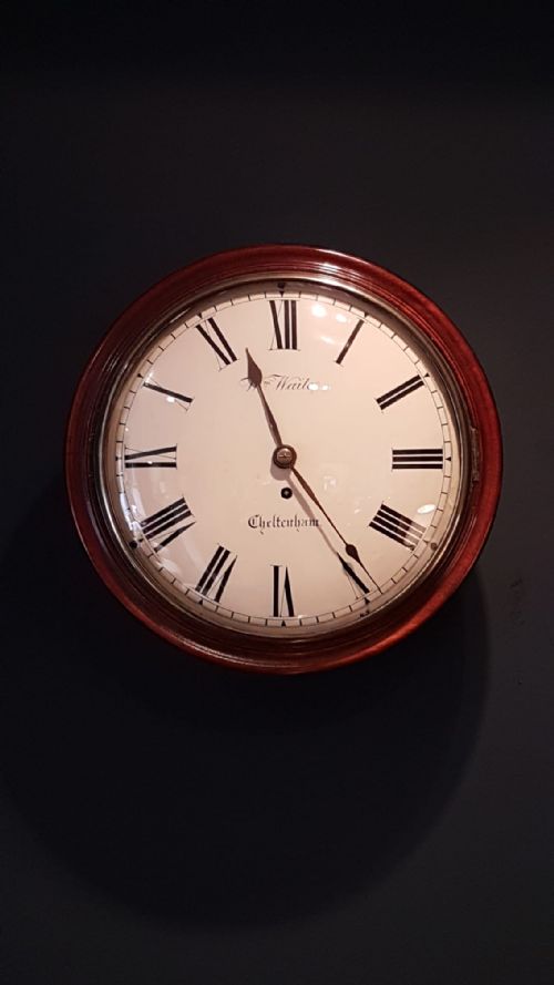 Early Victorian Convex Dial Fusee Wall Clock