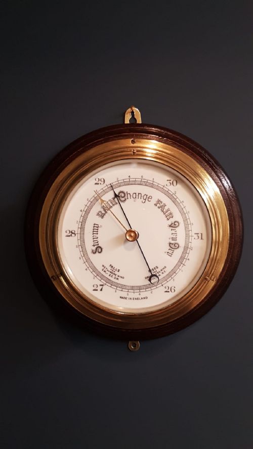 Late Victorian Brass Ships Bulkhead Barometer