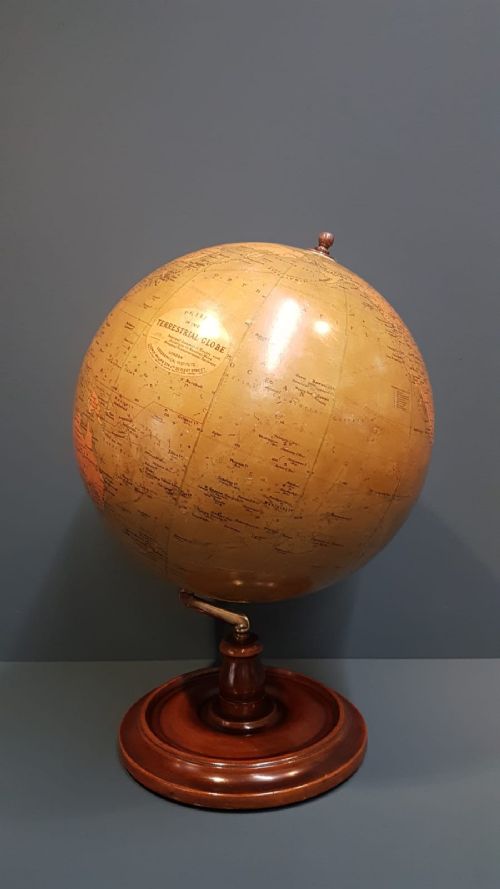 1930'S Phillips 14" Plaster Terrestrial Globe
