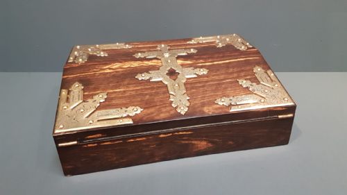 Brass Bound Coromandel Writing Slope