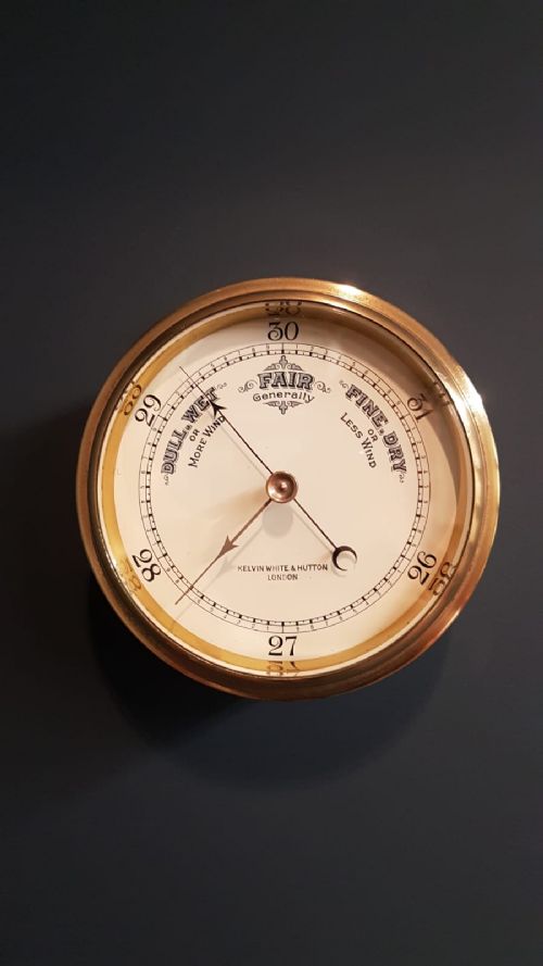 Edwardian London Made Ships Bulkhead Barometer