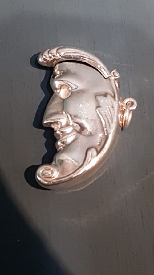 Silver Man in the Moon Vesta Case