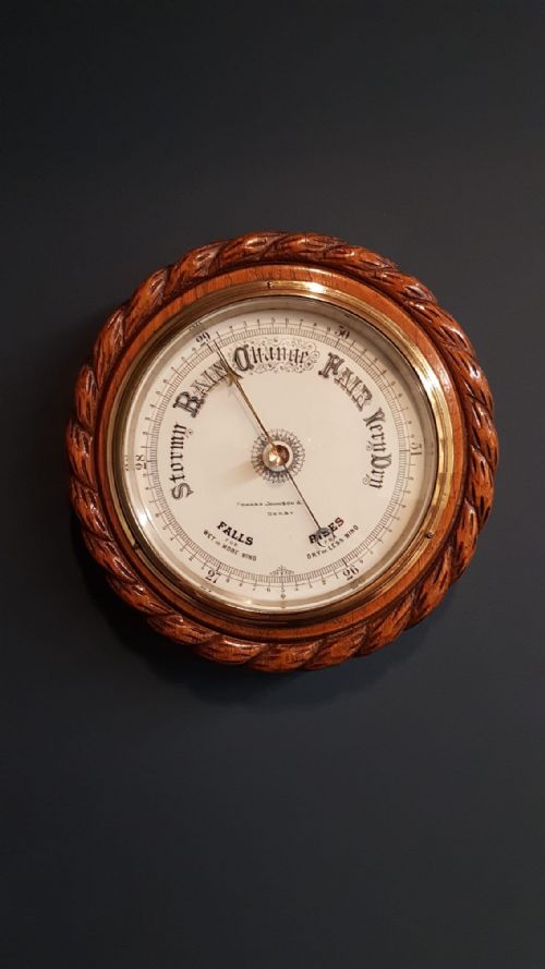 Victorian Oak Derby Ship's Barometer