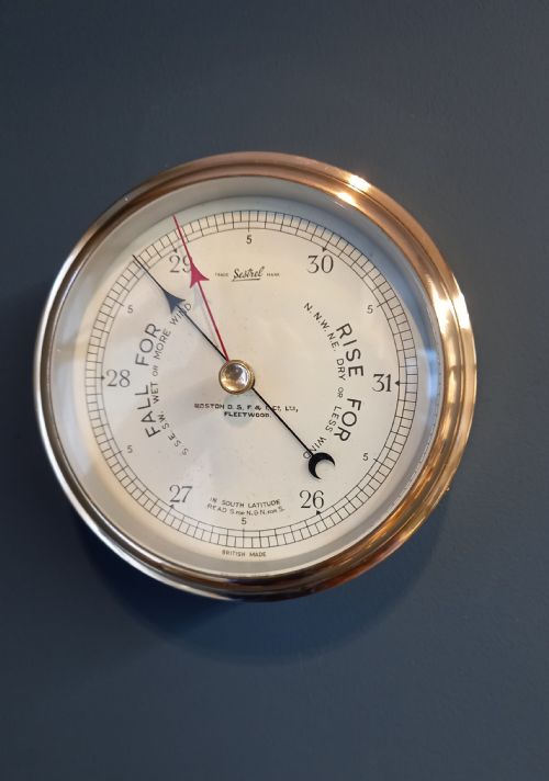 Fleetwood Polished Brass Bulkhead Marine Barometer