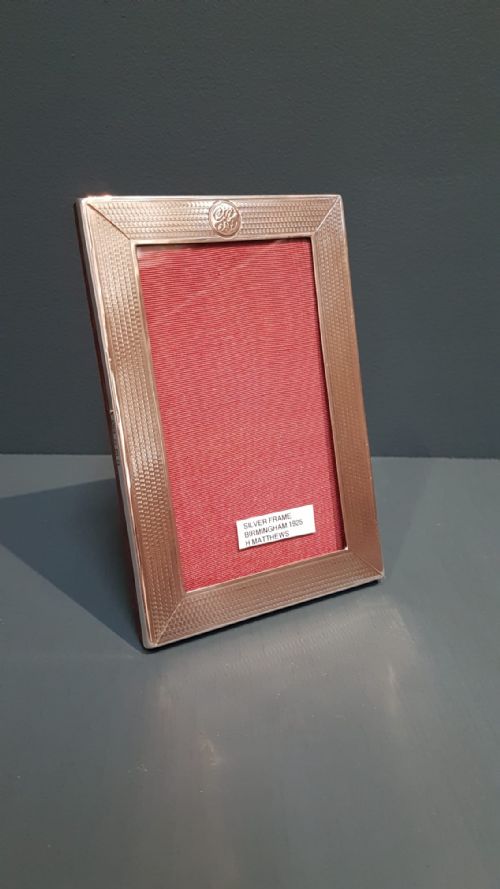 George V Engine Turned Silver Photo Frame