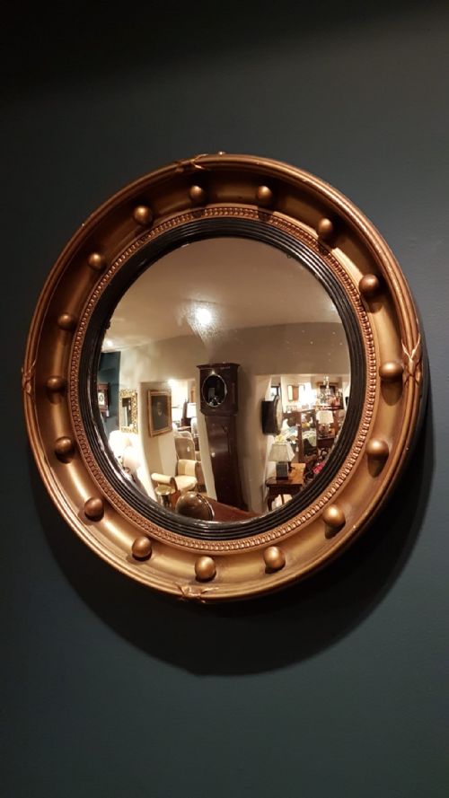 Timber Gilt Convex Mirror