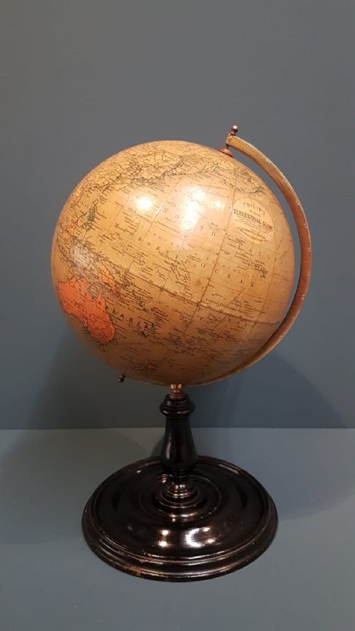 Philips 9" 1930'S Paper Mache Globe