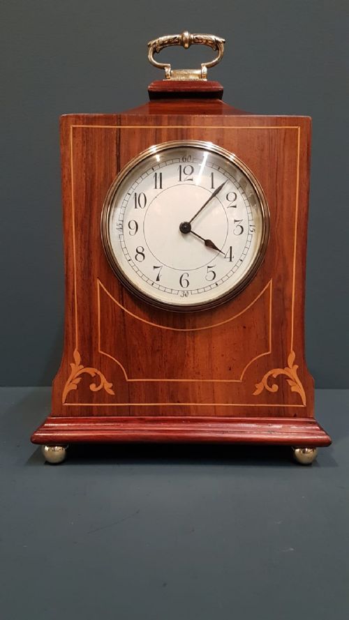 Fine Quality Edwardian Inlaid Mantel Clock