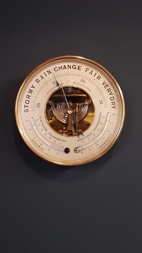Twin Thermometer Skeletonised Marine Barometer