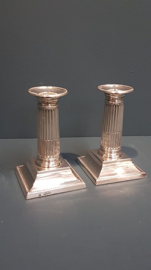 Matching Pair of Silver Candlesticks
