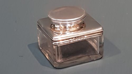 George III Silver Bayonet Travelling Top Ink Well
