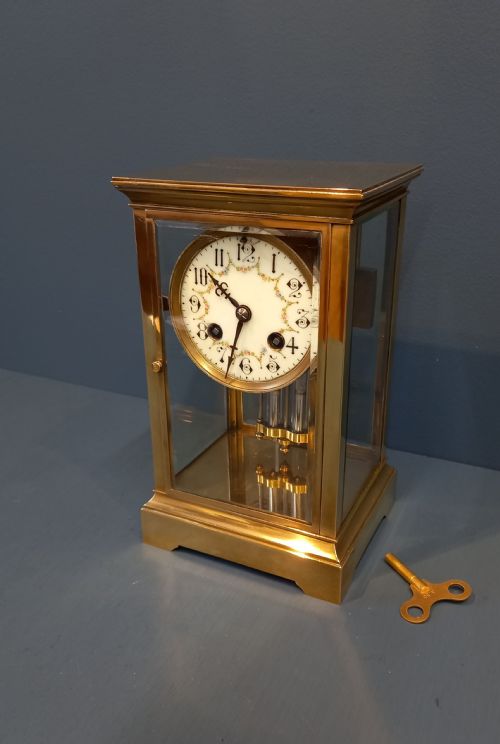 Small Victorian Four Glass Mantel Clock