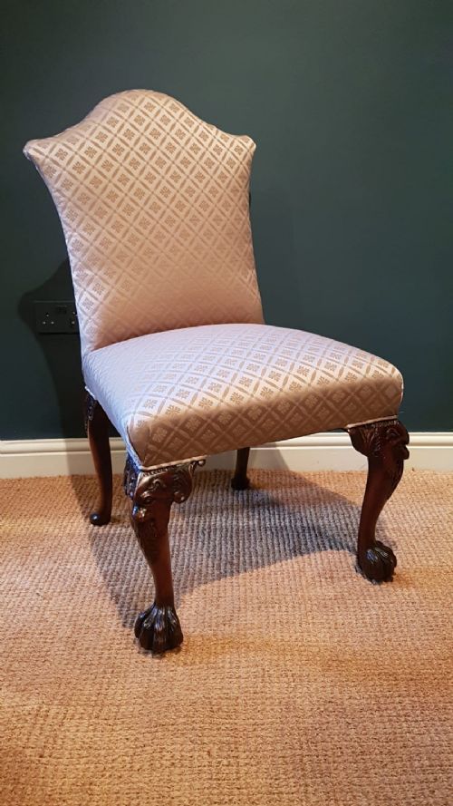George III Red Walnut Irish Side Chair