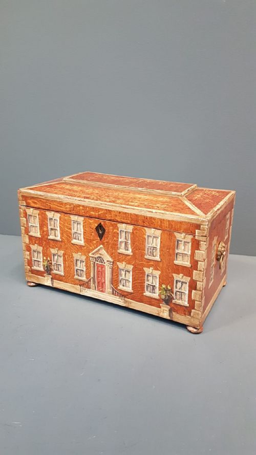 George III Oak Tea Caddy