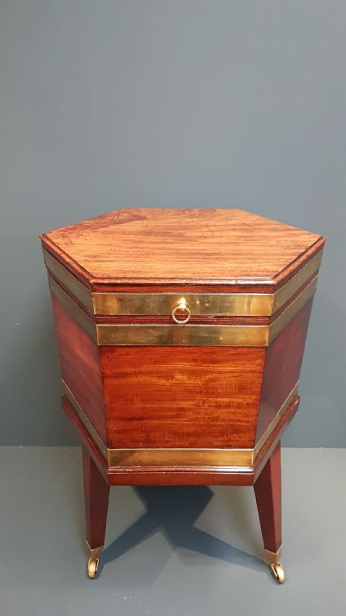 George III Mahogany Brass Bound Cellarette