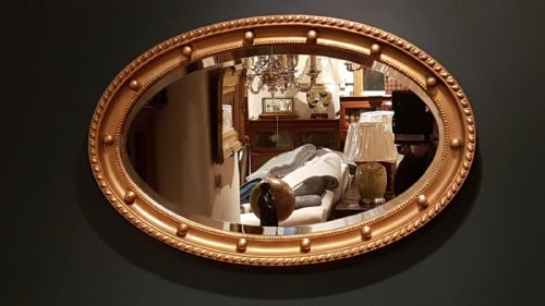 Victorian Oval Gilt Mirror